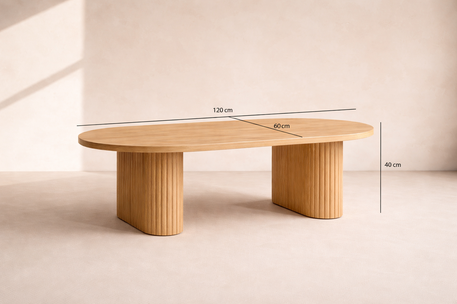 LUNO — Ovaler Couchtisch