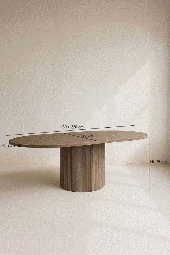 SIERRA — Ovaler Ausziehbarer Esstisch